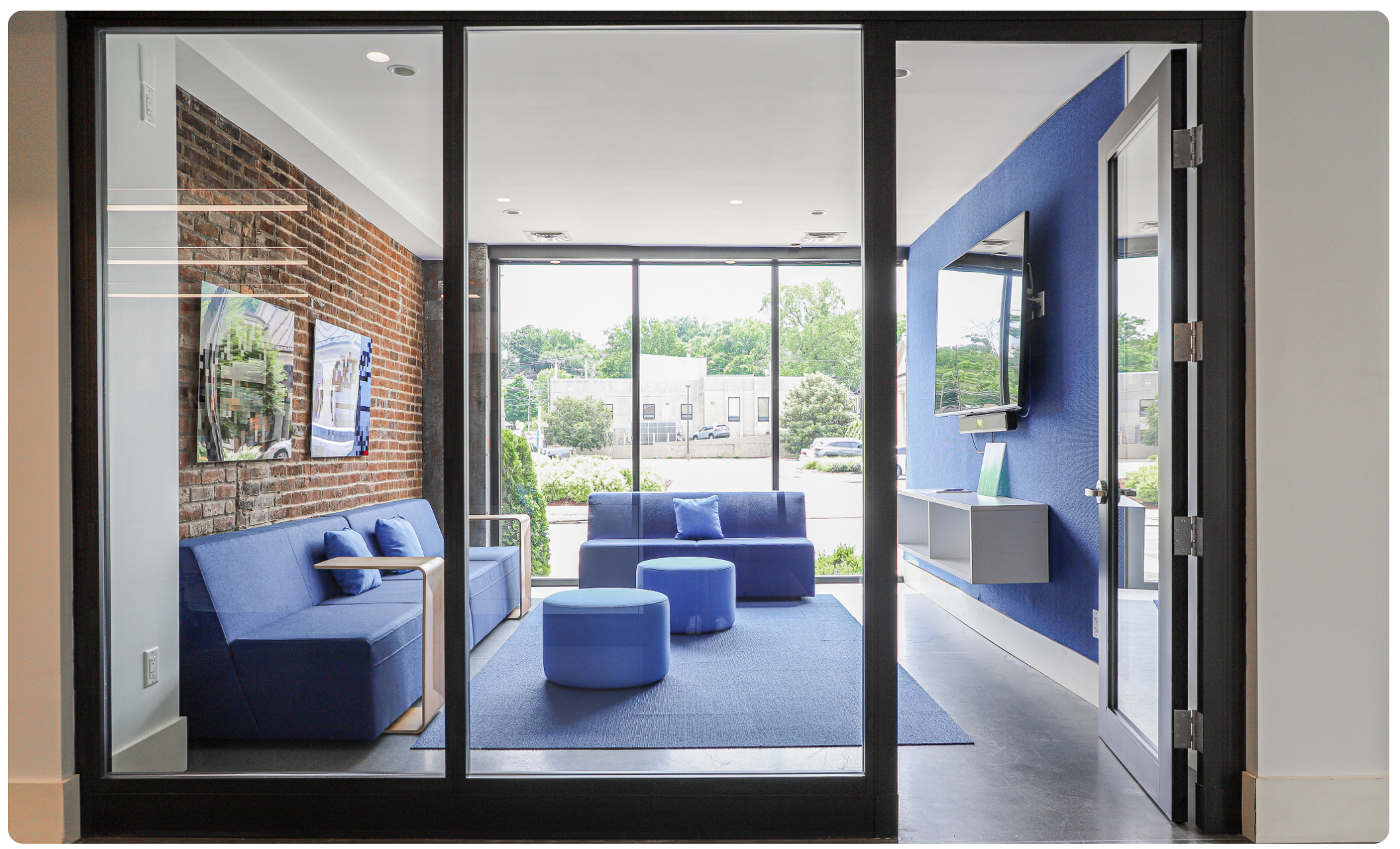 A view of the open, modern design at Bluegrass Ingredients’ headquarters.